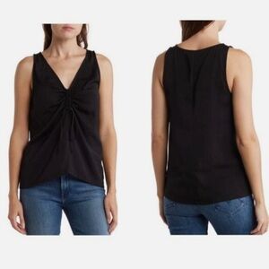 2/$30 Melrose and Market Cinched Front Top in black size large